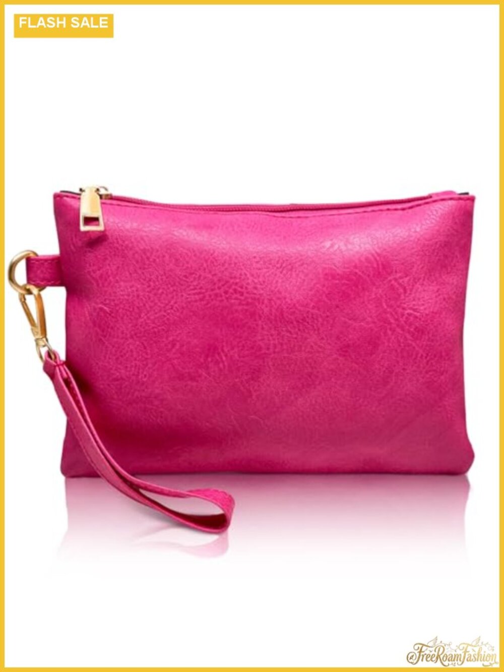 PU Leather Wristlet Clutch Wallet for Women with Detachable Strap Fits Phone